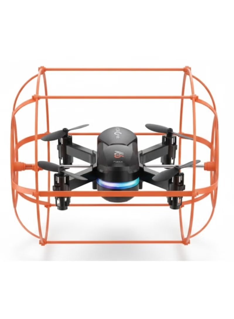 ELTRAZONE S166 Mini Drone with Deformation Roll, Crash-Resistant Guard, LED Night Light – Foldable Kids Drone with Easy Controls & Safe Flight – Black - Image 1